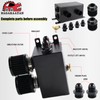 BAGARAATAN 1.2L Dual Filter Engine Oil Catch Can Tank，AN10 and