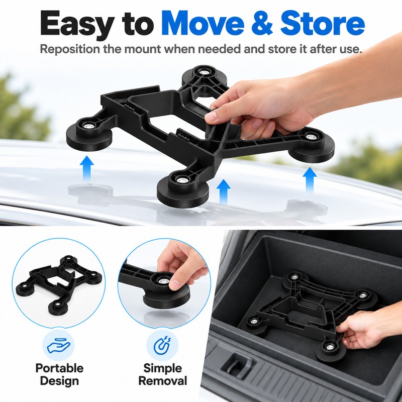 Magnetic Roof Mount for Starlink Mini/Mini X – 4 Magnetic