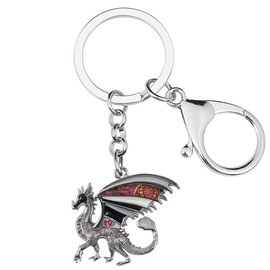 NEWEI Cute Dragon Key Chain Keyring for Women Girls Car Bag Accessories (Ebony)