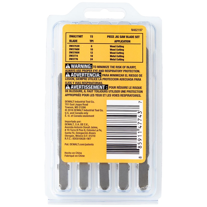 15 PIECE T-SHANK JIG SAW SET