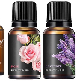 Rose Lavender Essential Oil Set, Lavender Rose Oil for Diffuser, Body Massage, Aromatherapy, Bath, Skin Care, Soap/Candles Making (2 x 10ml)