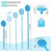 GEENOA Adjustable Silicone Back & Face Scrubber Set, 16''-24'' Extendable