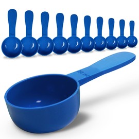 10pc Kit, RE-GEN 20ml Reusable Short Handle Plastic Measuring Spoon Scoops Dosing Spoons | Ideal for Liquids, Powders, Granules, Home, Kitchen, Catering, Healthcare, Fitness