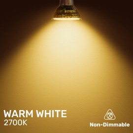 paul russells GU10 LED Bulbs, 4.9W 550lumens, 40Watt Equivalent Halogen GU10 Spotlight Bulbs Replacement, 120° Wide Beam, Bright Warm White 2700K, No Flickering, Energy Saving Non-Dimmable, 6 Packs