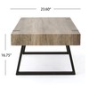 Christopher Knight Home Abitha Faux Wood Coffee Table, Canyon Grey,