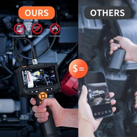 MACHSWON 4.3" Endoscope Camera with Light IP67 Waterproof Endoscope 1080 HD Inspection Snake Camera Borescope Camera with Light 16.5ft Endoscope Camera Gadgets for Men