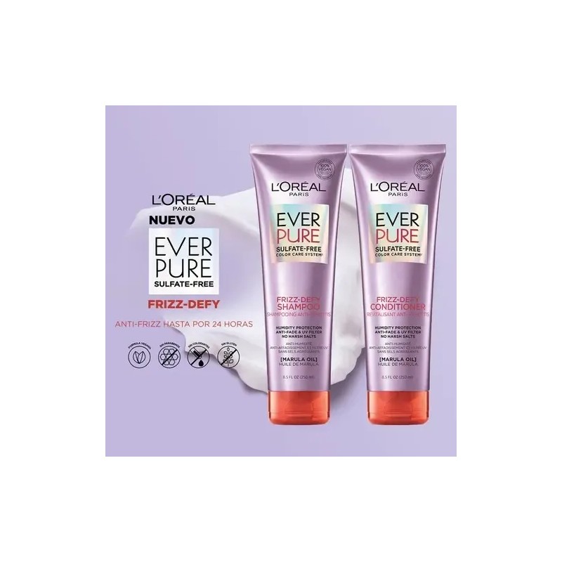 Kit Shampoo+acondicionador Everpure Frizz-defy L'oréal Paris