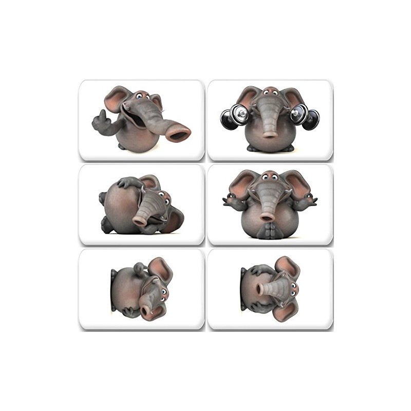 Merchandise for Fans 3D Elephant in Various Panels - 6