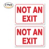 (2-Pack) Not an Exit Sign, 10 X 7 Inch Self-Adhesive