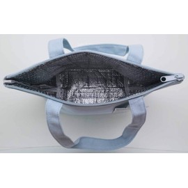 OSK TB-14 Lunch Box Holder, Lunch Tote Bag, Polar Bear (Approx. 12.2 x 7.5 x Gusset 4.1 inches (31 x 19 x 10.5 cm), Cooling Effect, Zipper Included, Improves Cold Retention