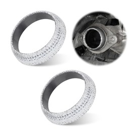2pcs Car Exhaust Manifold Gasket, 2.5 Inch Sealed Exhaust Flange Gaskets Universal Donut Gasket Ring Muffler Sealer to Prevent Leaking Between Pipe and Manifold & Reduces Noise