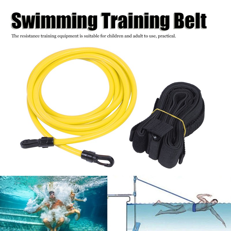 300cm Elastic Rope Swimming Training Belt Kit Resistance Training Equipment