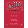 Piccadilly Greetings Classic Valentines Card Husband - 10 x 7