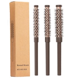 3 Pcs Small Round Hair Brush Set, Round Brush for Blow-Drying, Mini RoundBrushes - Perfect for Quick Styling, Volume, and Gentle Conditioning of Short to Medium-Length Hair