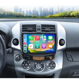 for Toyota RAV4 Radio 2007-2012: 9 Inch 1280 * 800 HD Touch Screen Stereo with Wireless Carplay Android Auto Upgrade 5G WiFi Bluetooth GPS SWC FM SWC Backup Camera