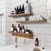 MBYD 24 Inch Floating Shelves, Picture Ledge Shelf, Natural Wood