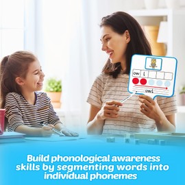 Aizweb Phonemic Awareness,Speech Therapy Magnetic Dry Erase Board Phonics Game, Elkonin Box Preschool Kindergarten Classroom Must Have,Letter Sound Science Reading Manipulative Homeschool Supplies