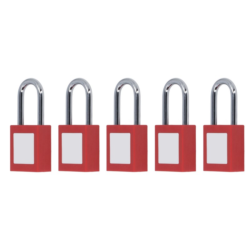 5 Set Lockout Tagout Locks Chrome Plated Nylon Loto Safe