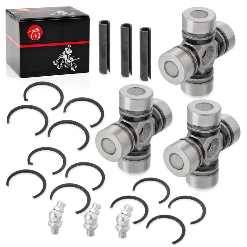 3PCS Front & Rear Prop Shaft U-Joint For Polaris General