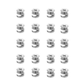 Cam Locks for Furniture 20 PCs, 15 x 9.5 mm Furniture Cam Lock Fasteners Compitable with IKEA Hardware Parts, Eccentric Wheels Repair Spare Parts Nut & Bolt Assortment Sets (15x9MM)