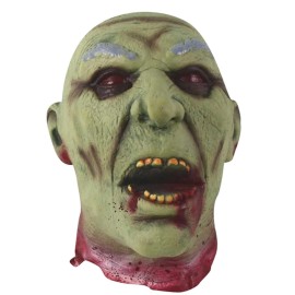 HORROR-HALL LRG Life Size Latex Green ZOMBIE SEVERED HEAD Dead Giant Orc Horror Monster Prop