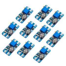 10 x DC-DC Step Up Boost Converter, Adjustable Voltage Regulator Board Booster Power2V-24V to 5V-28V, Power Supply Power Module Compatible with Arduino