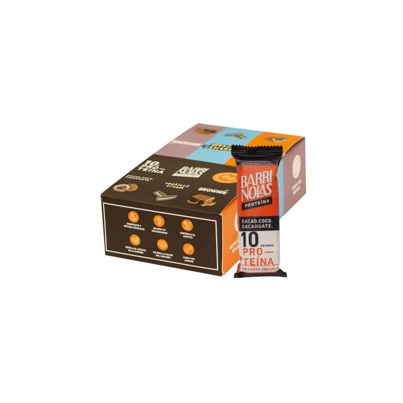 BARRINOLAS PROTENA PACK 15 Pz Sabor CocoCacao - 10g de