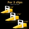 Reusable Leveling Wedges,Reusable Tile Leveling System Wedges for 1/8" Spacers,1/16"