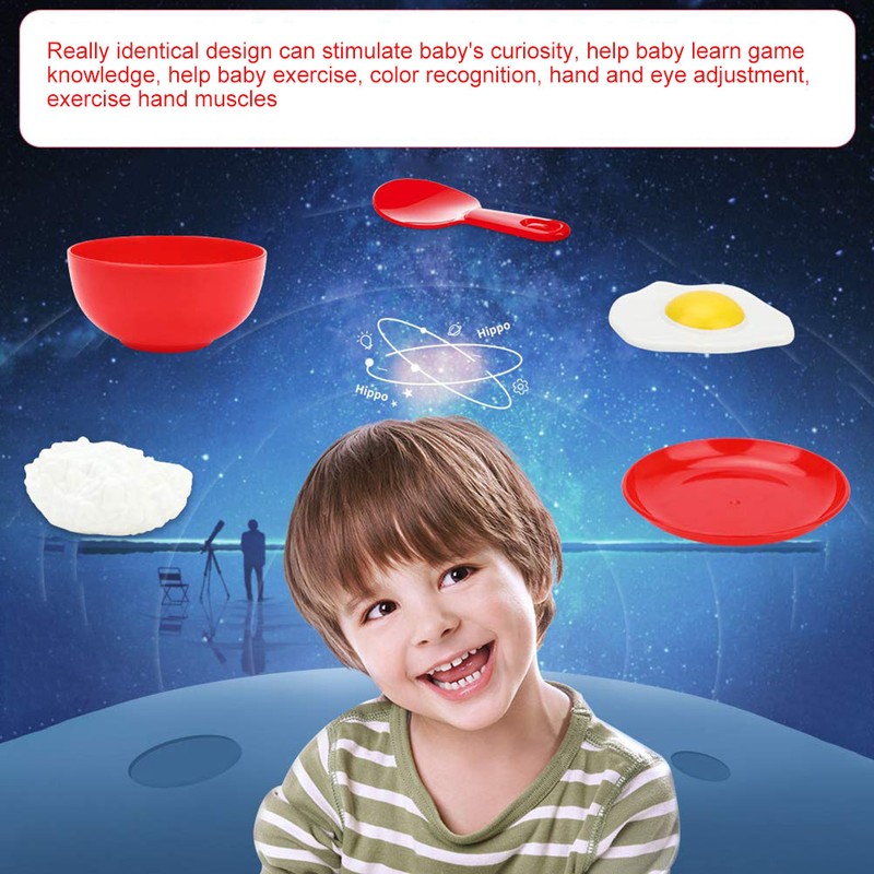 6pcs/set Kitchen Pretend Play Rice Cooker with Light and Sounds