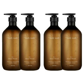 Hetras Hotel Therapy Body Wash Hotel Wood, 1.013L, 4 pieces / 헤트라스 호텔 테라피 바디워시 호텔우드, 1.013L, 4개
