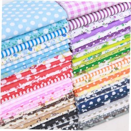 Operitacx 7 Stück Diy Handcraft Stoffset Bunte Drucke Rot Gelb Blau Kaffee Marineblau für Quilting Basteln und Kreative Projekte pro Gruppe