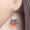 WEVENI Acrylic Easter Eggs Bunny Rabbit Hare Earrings Dangle Drop