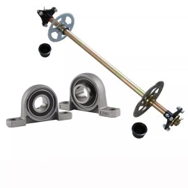 Unbranded 29'' 32'' 44'' Go Kart Rear Live Axle Kits Chain Drift Trike ATV Quad Golf Carts - 29" Axle only