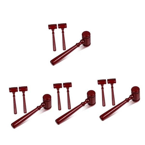 12 Pcs Judge Hammer Wooden Hammer Toy Wooden Hammer Prop