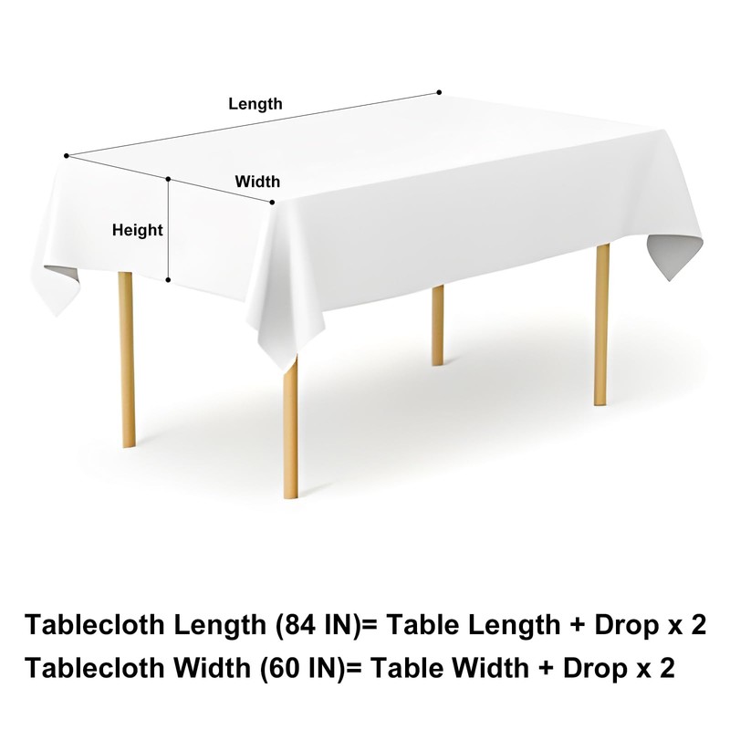 misaya Rectangle Waterproof Vinyl Table Cloth, Buffalo Flannel Backed Tablecloth,