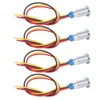 4 Sets PreWired Round LEDs Waterproof 2Color Signal Light Common