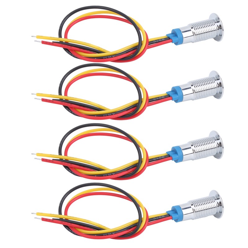 4 Sets PreWired Round LEDs Waterproof 2Color Signal Light Common