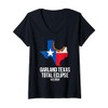 Garland Texas Total Eclipse 2024 TX State Outline Texan Flag