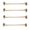 TopHomer 4 Pack Brass Cabin Hook, Door Hook and Eye