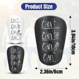 Prasacco 2 Paar Mini Schienbeinschoner, 10 x 6 cm Mini Football Shin Pads Kinder Schienbeinschoner für Fußball Stoßfeste und Anti-Kollisions Beinschutz für Teenager, Jungen, Mädchen (Schwarz, Weiß)