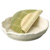 Santto 5901 Banko Ware Mizukiri Noodle Plate (with Saw) White
