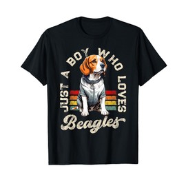 Boy Who Loves Beagles Funny Beagle Dog Breed Lover Owner T-Shirt