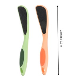 WOONEKY 2pcs Double-sided Foot Files for Callus Removal Portable Pedicure Tools with Ergonomic Handle Safe Foot Care