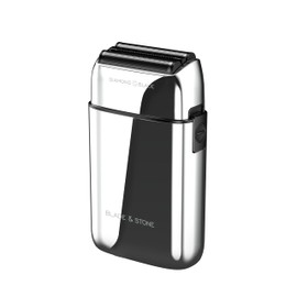 Blade & Stone PS501 Foil Shaver for Men – Dual Foil Cordless Shaver with Graphene-X Blades and 8000 RPM Digital Motor – All-Metal, Rechargeable Wet and Dry Razor – Aviator