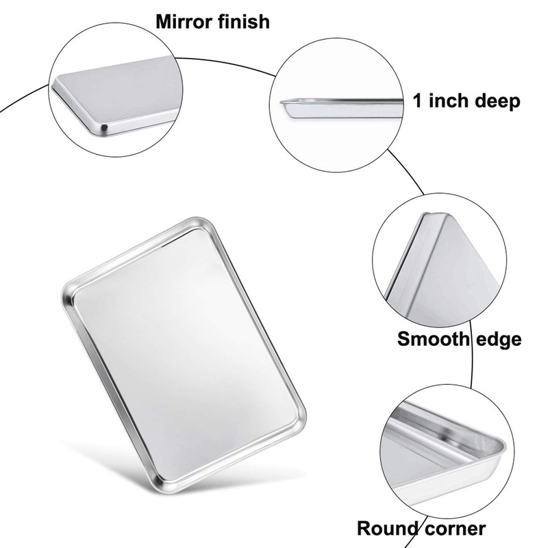 TeamFar Baking Tray and Rack Set, Stainless Steel Baking Pan