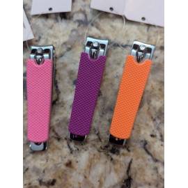 Diamond Visions 6 Pack Finger Nail Clippers with Silicon Grip Multi-color