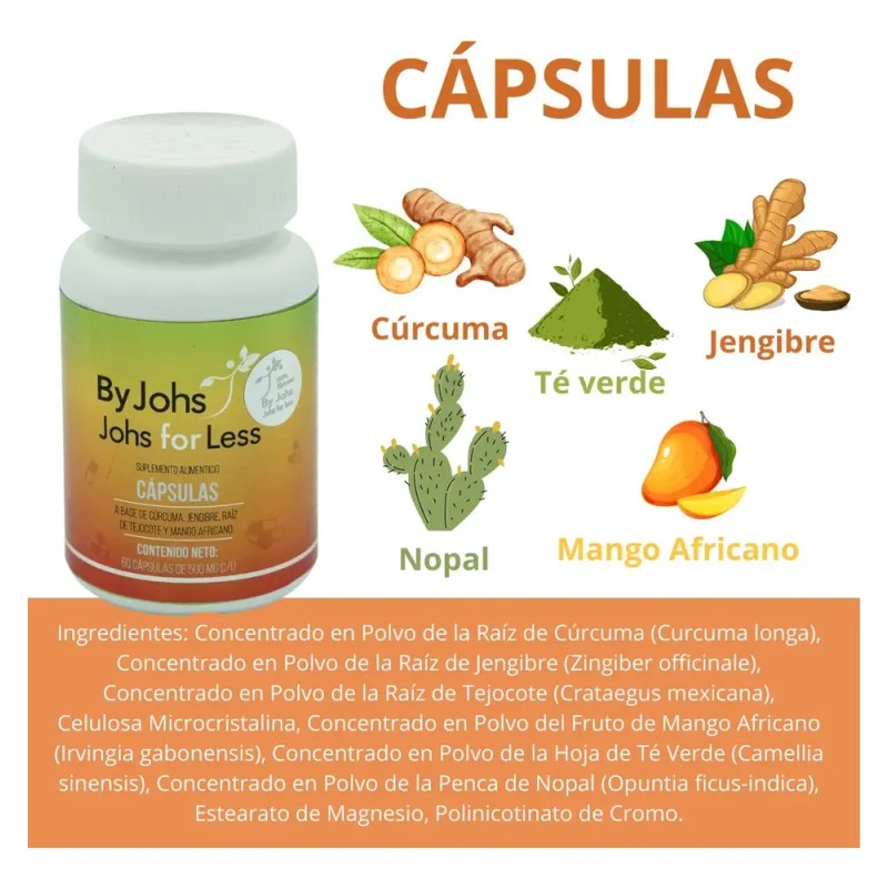 Pastillas de Jengibre y Cúrcuma By Johs Sin Sabor Suplemento