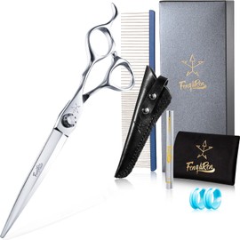 Fengliren High-end Professional Dog Grooming Scissors Pet Grooming Shears 7.5 Inches Extremely Very Sharp Made Of Stainless Steel Alloy By Hand For Dog Cat Groomer (Shears, 7.5 Inch)