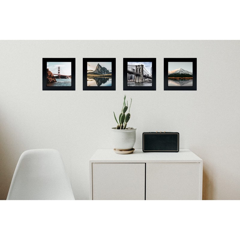 LEKAIYA 5x5 Black Picture Frames Set of 2, Square Solid