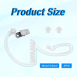 lasuroa 2pcs Cosplay Spy Earpieces Toy, Fake Earpieces with Replacement Earplugs, Agent Security Guard Cosplay Gear Gadgets Costume Accessories for Kids Men Women Party Favors